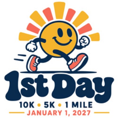 1st Day 10K, 5K, and 1 mile. January 1, 2027.